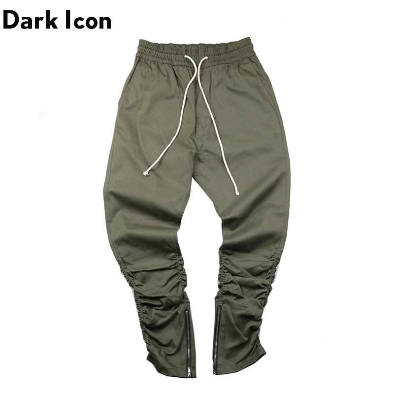 DARK ICON High Street Denim с заниженным шаговым швом шаровары Мужские штаны на молнии в