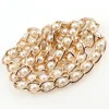 4mm 6mm 8mm Oxidation Champagne Gold Aluminum Twisted Chains with Round Pearl Beads For Diy Jewelry Findings Accessories ► Photo 3/6