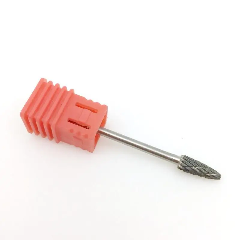 Вольфрамовое твердосплавное сверло для ногтей 3/3" роторное сверло фреза инструменты для маникюра и педикюра аксессуары для ногтей - Цвет: red