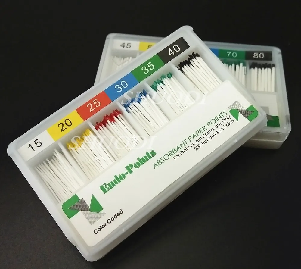 120 Pcs Dental Absorbent Paper Points Root Cancel Endodontics Cotton
