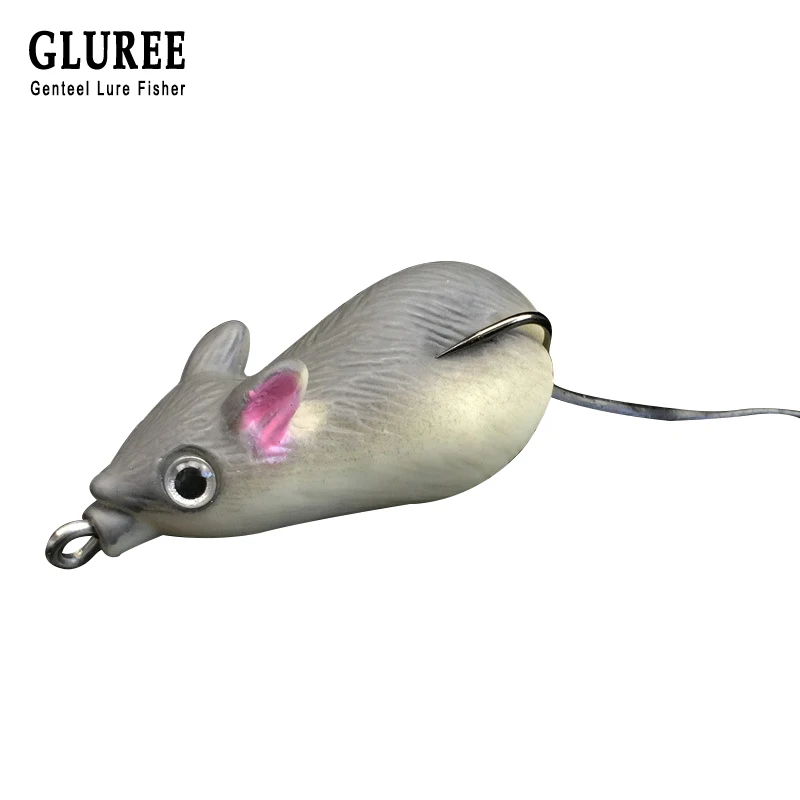

GLUREE Rat Fishing Lure Swimbait 5cm 10g Lei Frog Soft Baits Silicone Frog Artificial Fish Baits Single Hook Fishing Tackle