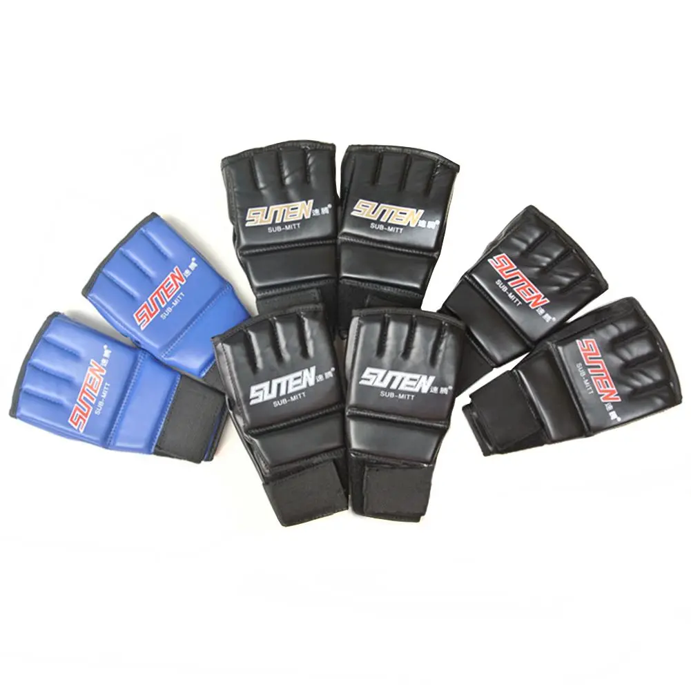 High quality PU Half finger Boxing Gloves Fitness Fighting Training Tools Kit 4 Colors Light