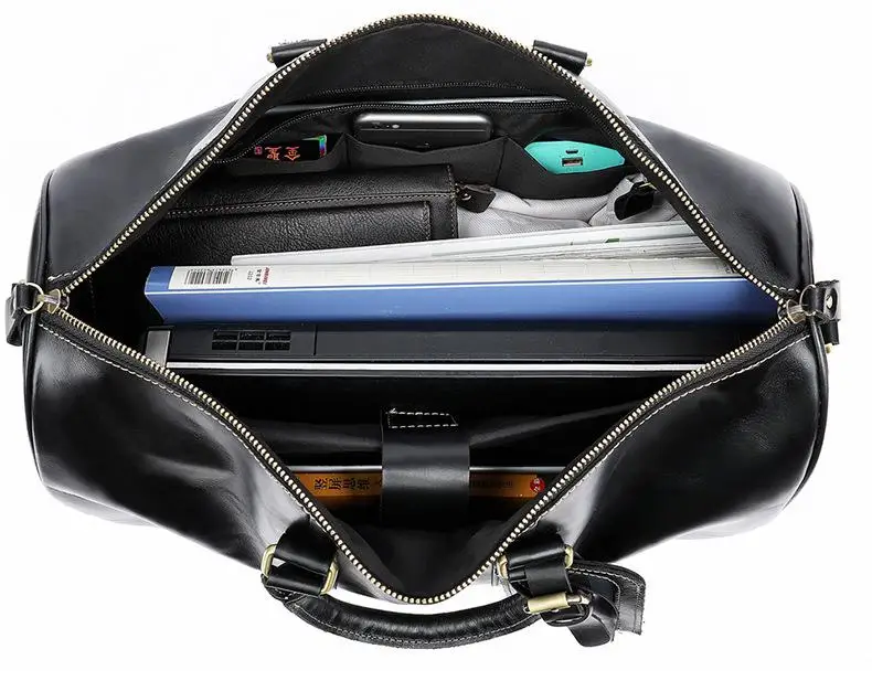 Кожаные Дорожные Сумки Crazy Horse для мужчин винтажные деловые спортивные сумки