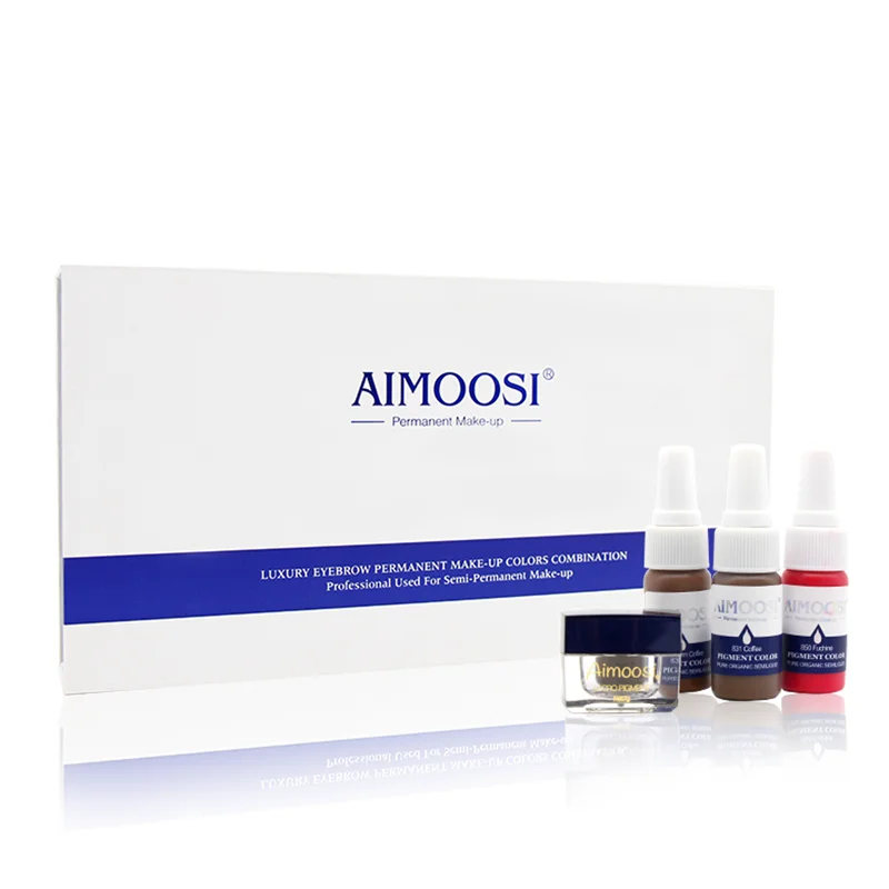 

Aimoosi Semi-Microblading Pigment Eyebrow Lip Eyeliner Permanent Makeup Tattoo Ink Set Make Up Cosmetics Pigments for Tattooing