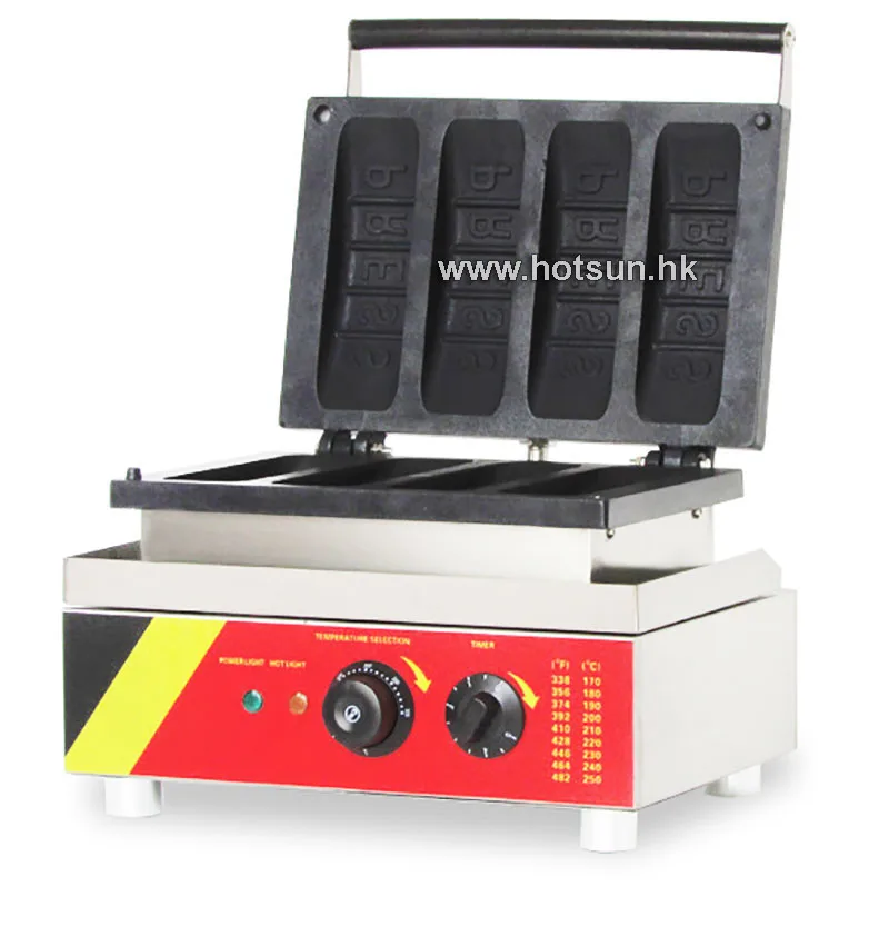 Free Shipping Commercial Non stick 110V 220V Electric 4 slice Waffle