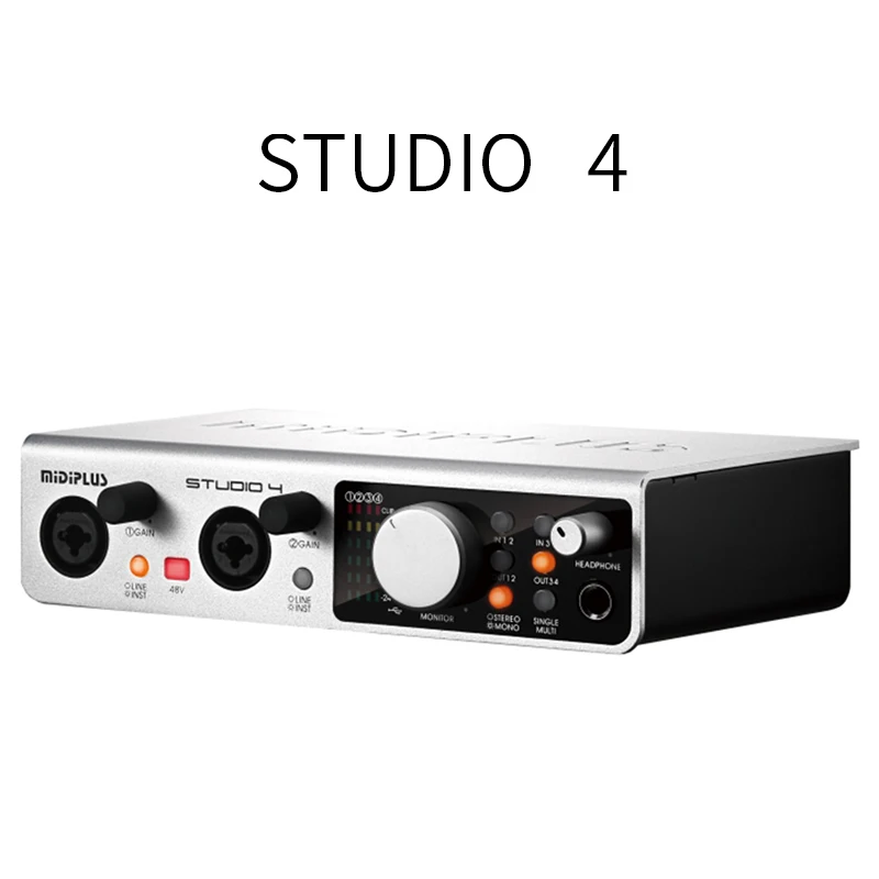 MIDIPLUS STUDIO M/S/2/4 звуковая карта USB аудио Интерфейс - Цвет: STUDIO 4