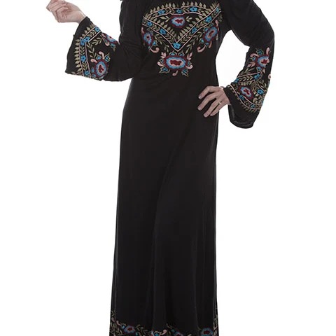 Scully HC332 BLK XXL Womens Long Embroidered Dress Black - 2XL (1)