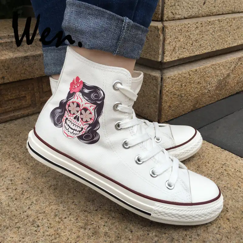 white canvas high tops cheap