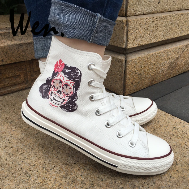 chaussure en toile blanche femme