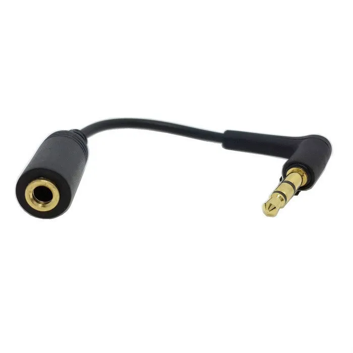 

CYDZ 90 D Right Angled 3.5mm 3POLES Audio Stereo Male to Female Extension Cable 10cm