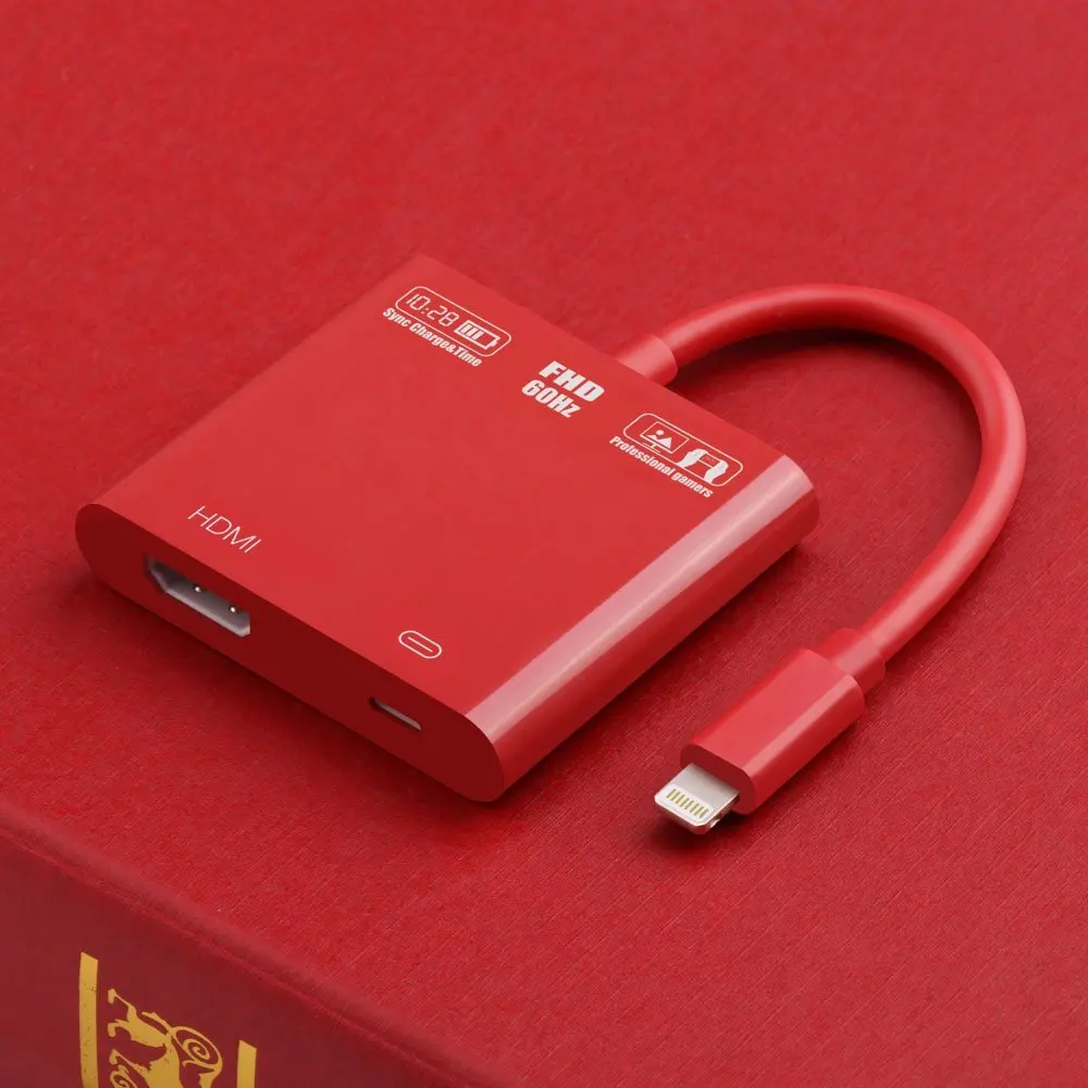1080P 8 pin for Lightning to HDMI Female Video Adapter for Lightning Charging Cablefor Lightning Digital AV Adapter for iPhone