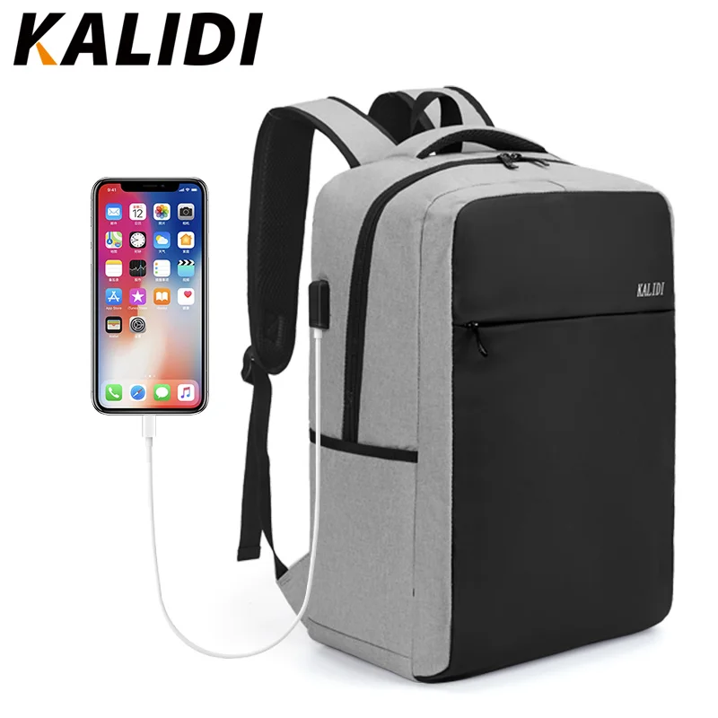 KALIDI 15.6 inch Laptop Bag Men Multifunction Waterproof School Student Backpack 17.3 inch Anti