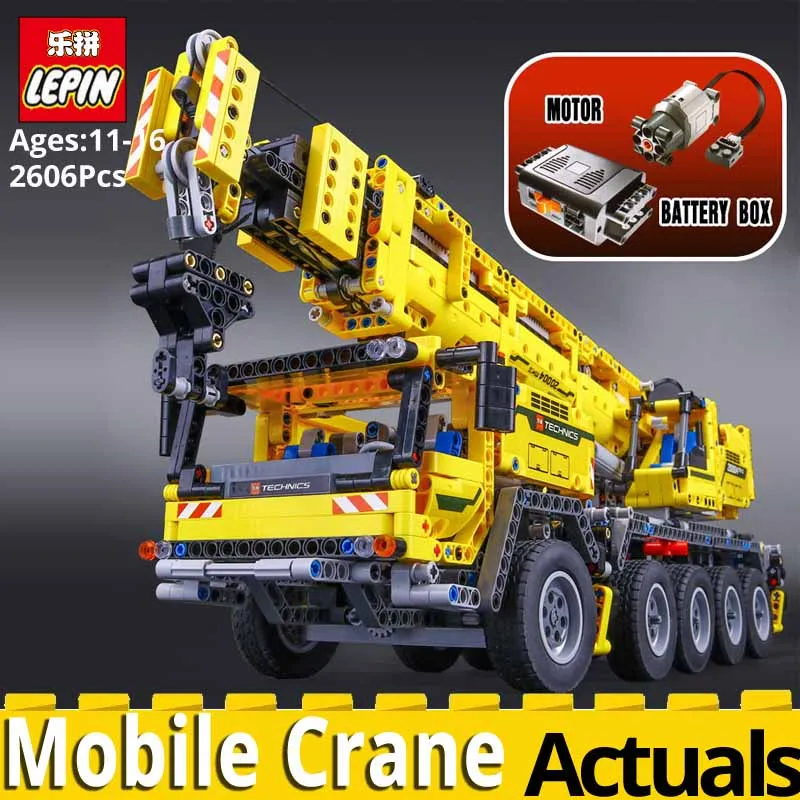 

SY 701800 Technic Motor Power Mobile Crane Mk II Model Building Kits Blockstoys for boys Bricks compatible 42009 Christmas gift