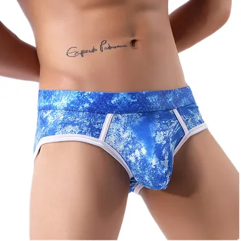 

Sexy Gay Underwear Men Briefs Shorts Hollow Back Print Panties Man Low Rise Pouch Underpants cueca masculinas Plus Size M-XXL