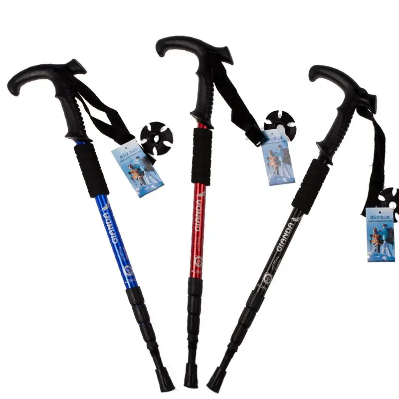 Nuevo estilo de aleación de aluminio de bastón ajustable Escursionismo Camminare Trekking rastro ultraligero Regolabili Nuevo estilo de aleación de aluminio de bastón ajustable Escursionismo Camminare Trekking rastro ultraligero Regolabili