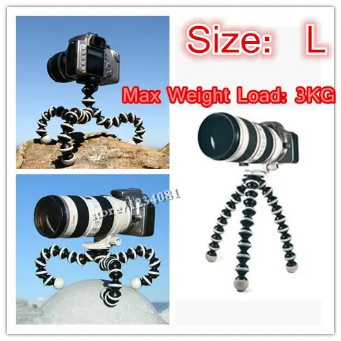 

Max Weight Load 3KG Digital Camera Max Tripod Stand Flexible Grip Octopus Bubble Pod Monopod Flexible Leg Camera Holder