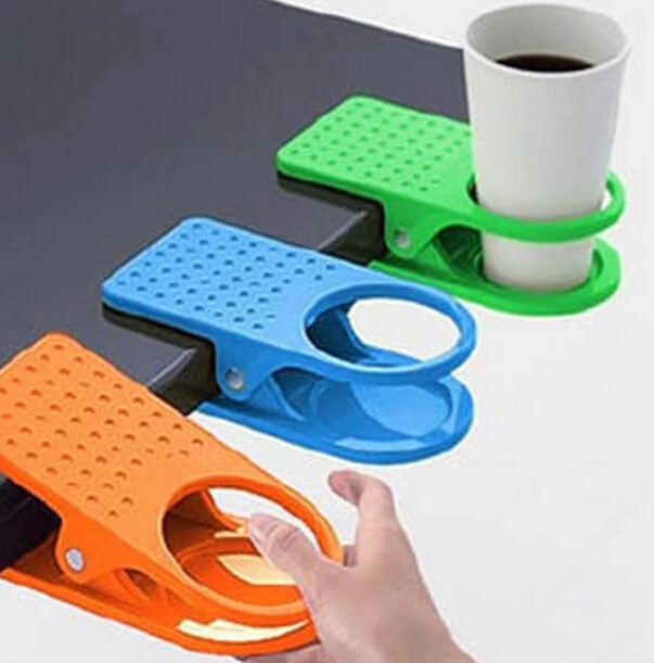 

Tea accessories Home Office Desk Table Cup Clip Drink Cup Cans Coffee Mug Holder Folder