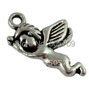

120PCS Tibetan Silver Color sleeping angel charms A17009