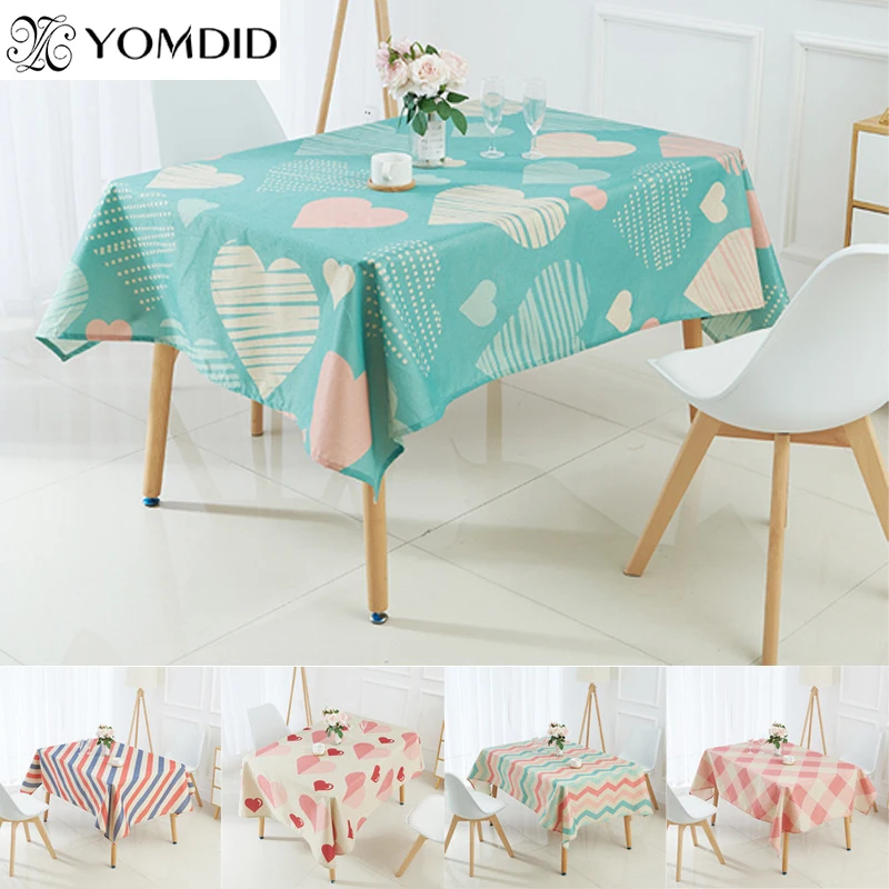

Waterproof Tablecloth Rectangle Striped Color Table Cloth For Banquet Party Decoration Tablecloth Polyester Fabric Table Cover