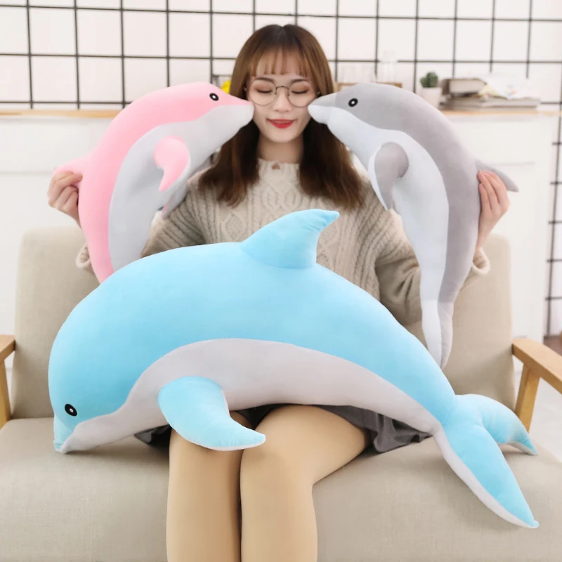 Kawaii мягкая плюшевая игрушка дельфина 30 160 см тряпичная кукла хлопковая Подушка с