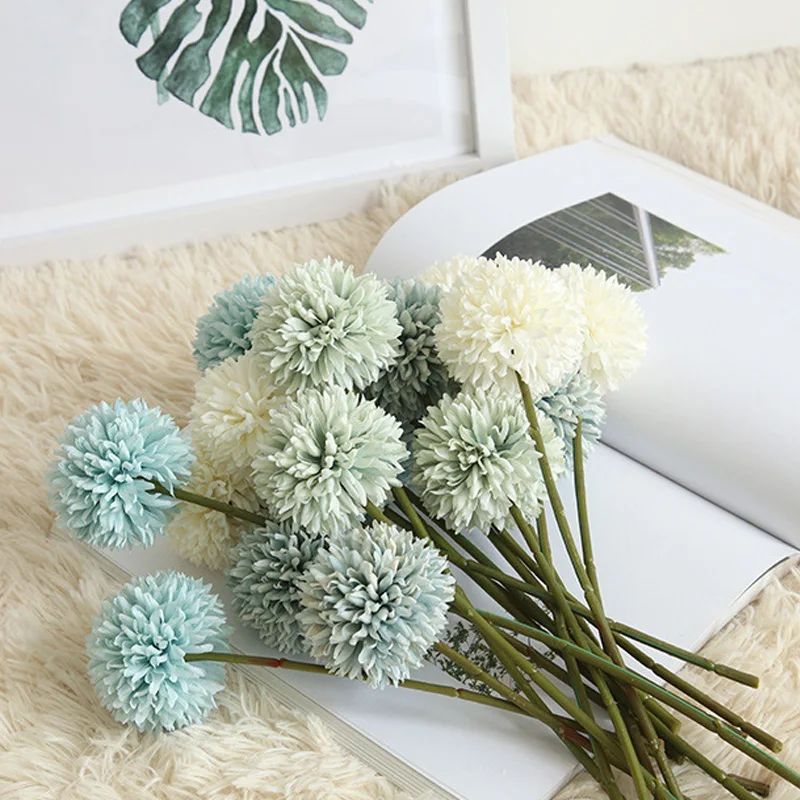 1Pcs 29cm Artificial Dandelion Flower Silk Hydrangea Flowers For Home Party Decoration Fake Flower For Wedding Decoration