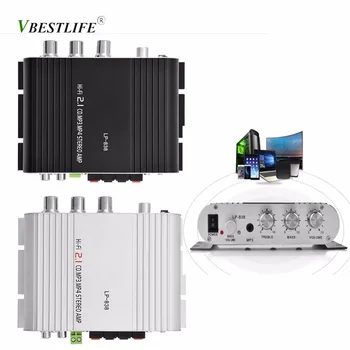 

VBESTLIFE LP-838 Power Car Amplifier 12V Smart Mini 2.1CH Hi-Fi Stereo Audio Amplifier for Home Car Radio Auto MP3 MP4 Boat Moto