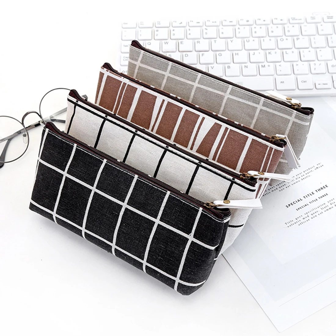 

FangNymph Zipper Pencil Case Cosmetic Makeup Bag Storage Pouch Purse Creative Gift School Supplies Office Stationery