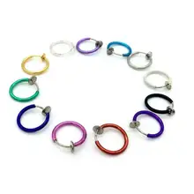 Мода г. разноцветный пенсне губ уха поддельные серьги-гвоздики для панков гот кольца для пирсинга перегородки носа фальшивые кольца для пирсинга пупка, украшения для пирсинга