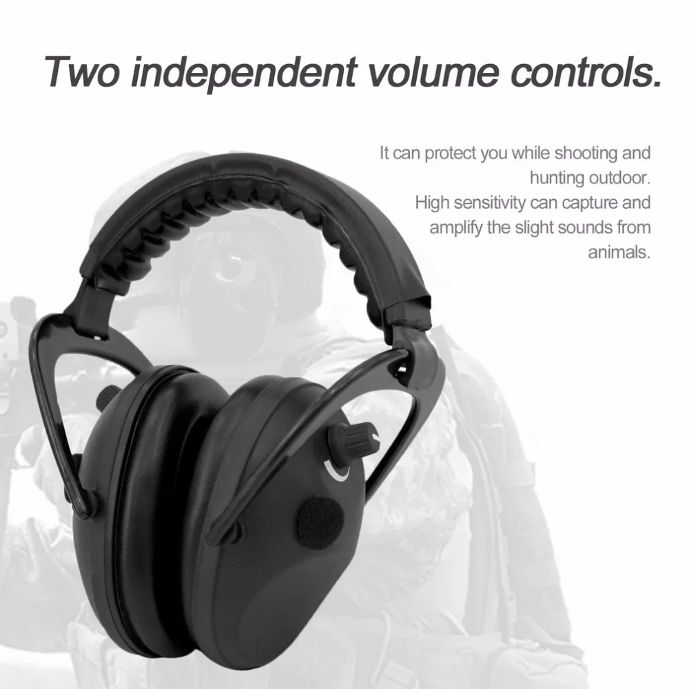 

LESHP Electronic Ear Hearing Protective Headband For Shooting Hunting Ear Muff Print Tactical Headset Sound Activated Compressi