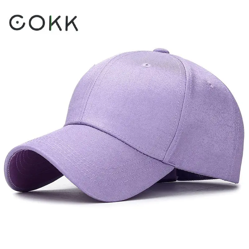 COKK, Женская Бейсболка, Snapback, сплошной цвет, глянцевый атлас, бейсбольные шапки для мужчин и женщин, Солнцезащитная шляпа, Женская Спортивная Кепка, Casquette Dad Hat