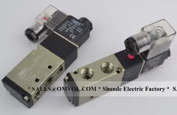 

SHANDE QUALITY 5 Way 2 Position Solenoid Valve 4V210-08 1.5-8kgf/cm2 IP65 AC380V/220V/110V/24V,DC24V/12V life=600M times