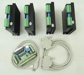

CNC Router 4 Axis Kit,ST-M5045 4 Axis Stepper Motor Driver replace M542,2M542 stepper driver + mach3 5 Axis breakout board