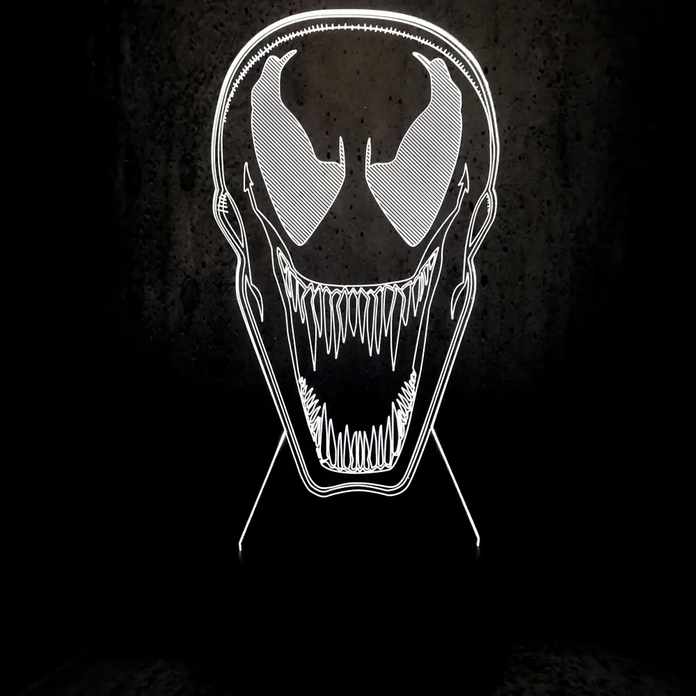 Лампа Venom 3D светодиодный выставочный дисплей Лава Декор для комнаты подростка