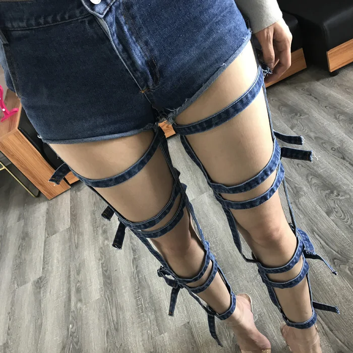 Женские джинсовые брюки 2 способа съемные сексуальные потертые модные|denim pants|washed