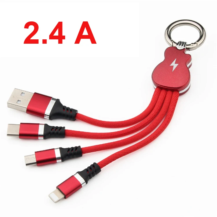 

3 In 1 USB Cable For iPhone xs max Fast Charging Cable For Android Micro USB Type C Type-c 3in1 Mobile Phone Cables Charge Cord