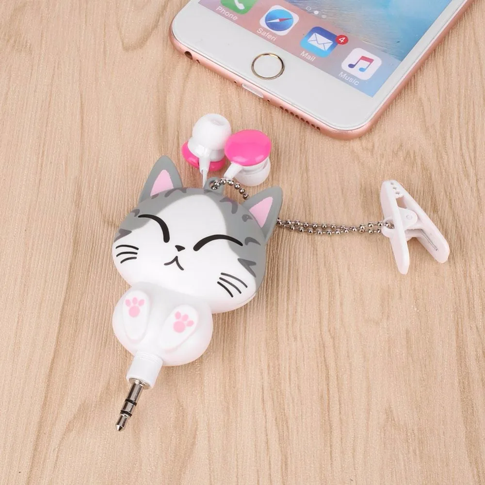 Chiclits Cute In-Ear Earphones Cartoon Panda Cheese Cat Chi Sweet Home Headphones Retractable Automatic Headphones for Iphone Android (12)