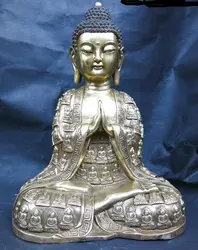 004218 'Китай бронза позолота резные красиво много будды Шакьямуни статуя будды