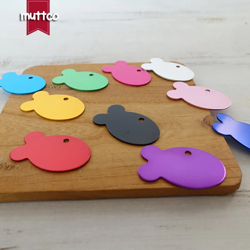 Personalized dog tags fish design shaped id pet tag engraved cat puppy