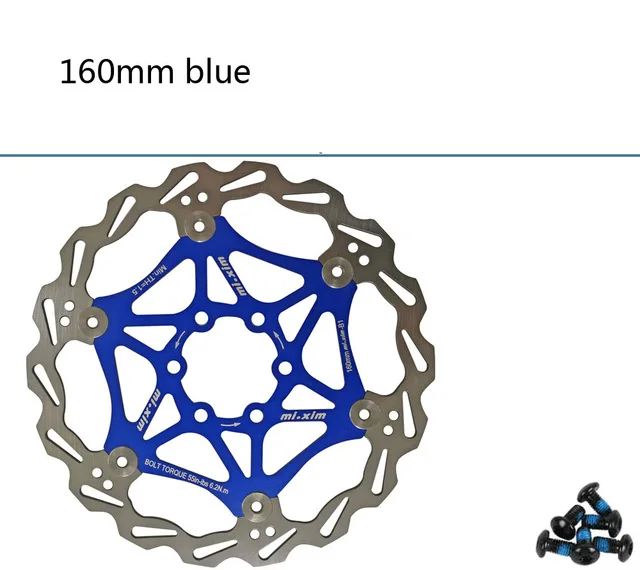 Mi. Xim MTB велосипеда 160/180/203 мм B1 Горный Велосипед Велосипедный спорт поплавок плавающей дисковые роторы красный/синий/черный/золото для дисковый тормоз горного велосипеда - Цвет: 160mm