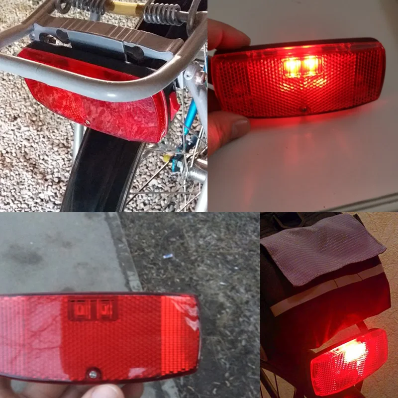 Clearance JS Leds Red Bicycle Rear Light Bike Rear Rack Light Lamp Battery Cycling Bicycle Accessories MTB Led Bike bisiklet aksesuar 5
