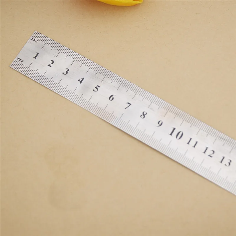 30 см измерительная прямая Линейка из нержавеющей стали метрический Серебряный двухсторонний инструмент для офиса школьные принадлежности Прямая