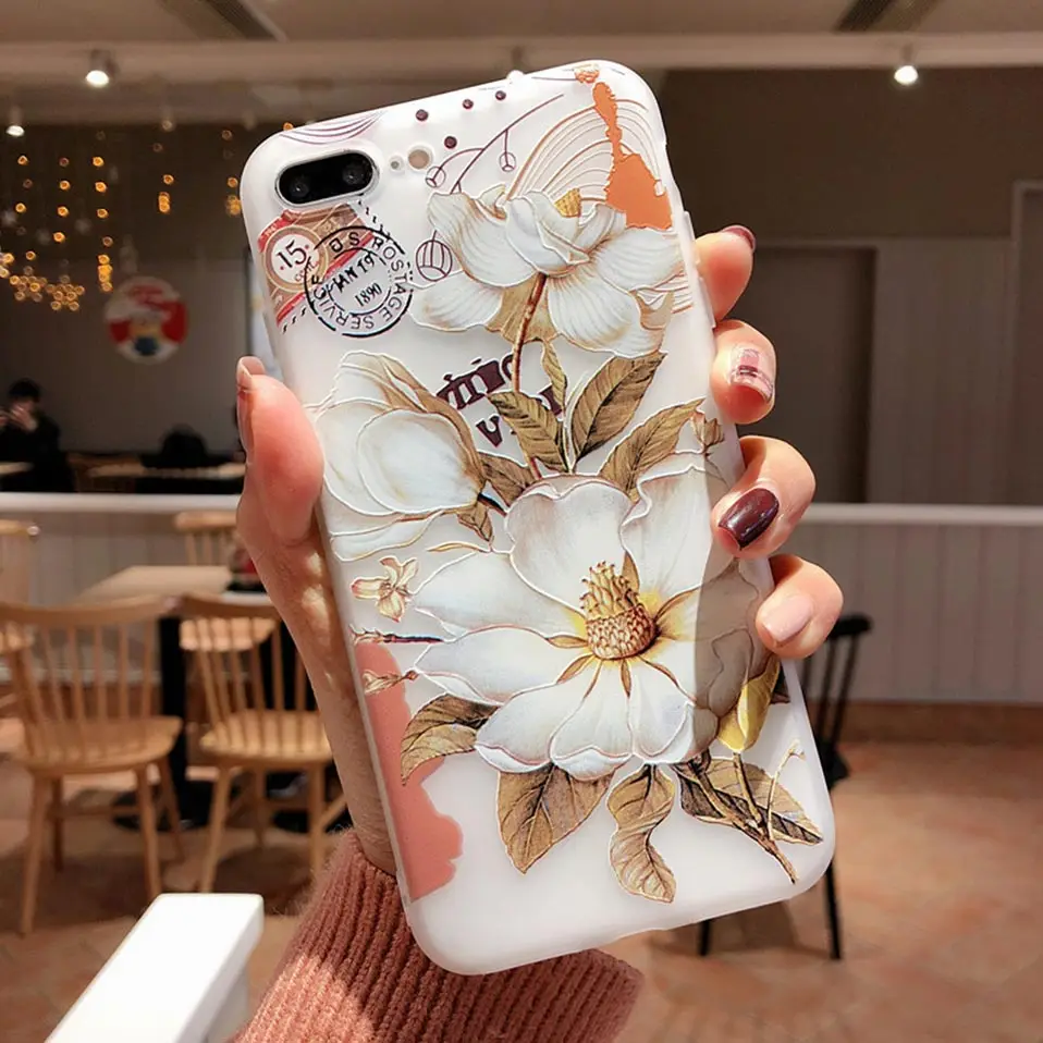 Цветущие цветы телефон чехол для iPhone 6 S 7 8 плюс мягкая TPU задняя Капа X XS XR XSMax |