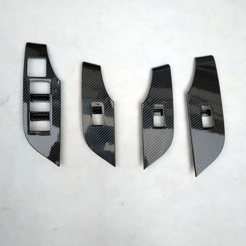Para toyota rav4 rav 4 xa50 2019 2020 interior accesorios puerta reposabrazos recorte cubierta de plástico de fibra de carbono Para toyota rav4 rav 4 xa50 2019 2020 interior accesorios puerta reposabrazos recorte cubierta de plástico de fibra de carbono