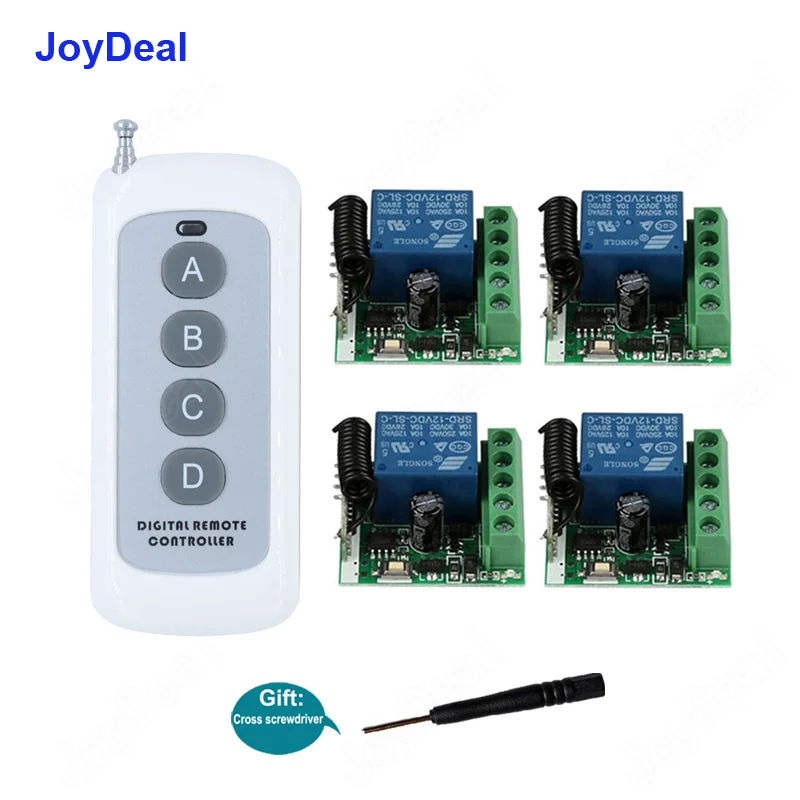 433Mhz Universal Wireless Remote Control Switch DC 12V 1 CH Way RF Relay Receiver Module & 433