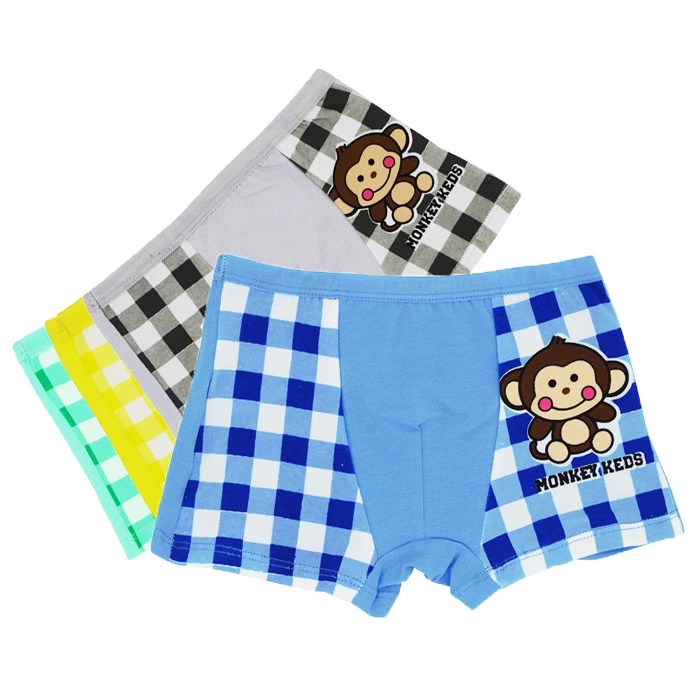 8Pcs/Pack Lovely Cartoon Monkey Children Underwear Baby Boys Girls