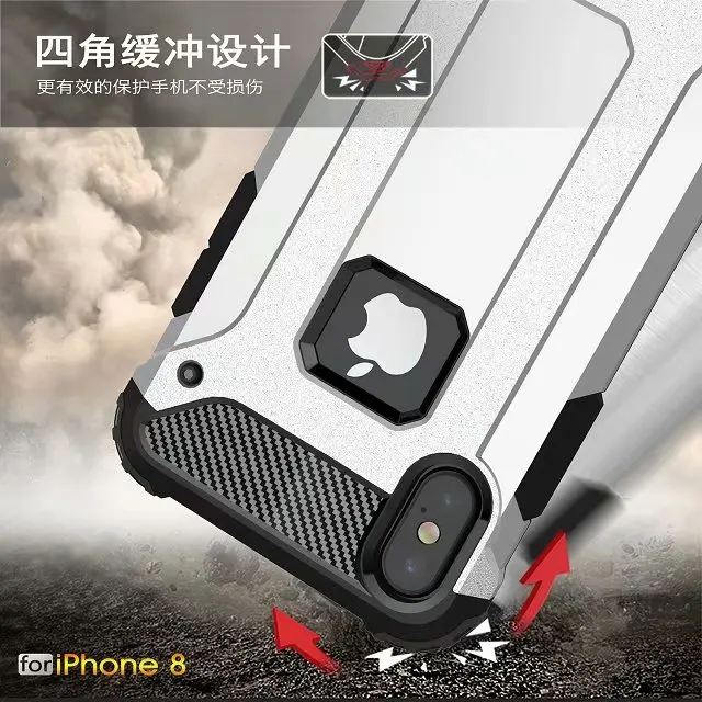 Shockproof Hybrid Armor Phone Back Case For iphoneX iphoneXR iphoneXS Max iphone7 iphone8 Plus Sadoun.com