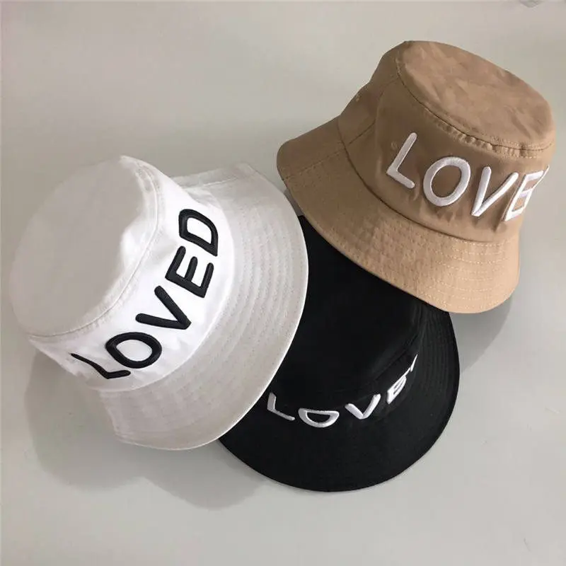 LDSLYJR любовное письмо панамка с вышивкой Рыбацкая шляпа Открытый Дорожная шляпа шляпы от солнца для мужчин и женщин 262