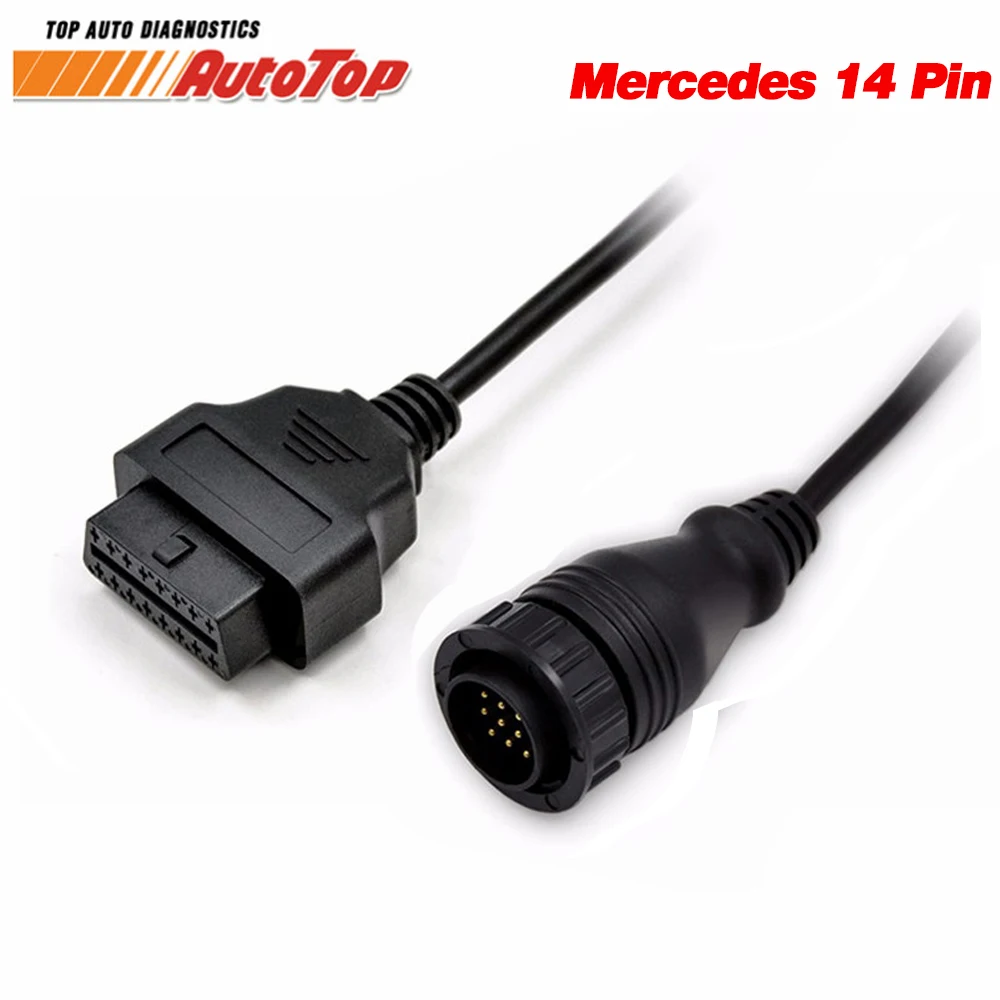 A ++ качественный диагностический кабель OBD2 для Mercedes 14Pin адаптер 16 контактного ODB
