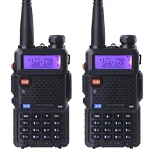 2 pcs BaoFeng UV-5R talkie taklie émetteur-récepteur 5 W VHF UHF Double bande 136-174/400-520 MHz Jambon CB FM radio bidirectionnelle Livraison écouteur