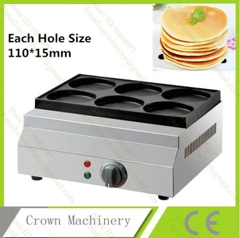 

Electrical 6 holes hamburger bread making machine;220V Electric 11cm Pancake Maker Baker Machine